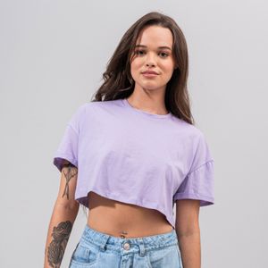 Camiseta Amplia Corta Manga Corta Purple